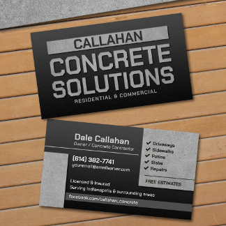 Carte De Visite Entrepreneur en solutions de béton industriel