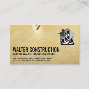 Carte De Visite Entrepreneur général avec outils   Construction