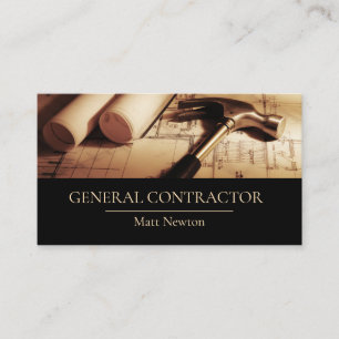 Carte De Visite Entrepreneur général Chef de la construction