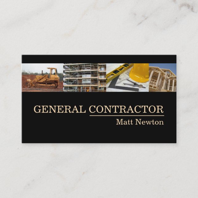 Carte De Visite Entrepreneur général Chef de la construction (Devant)