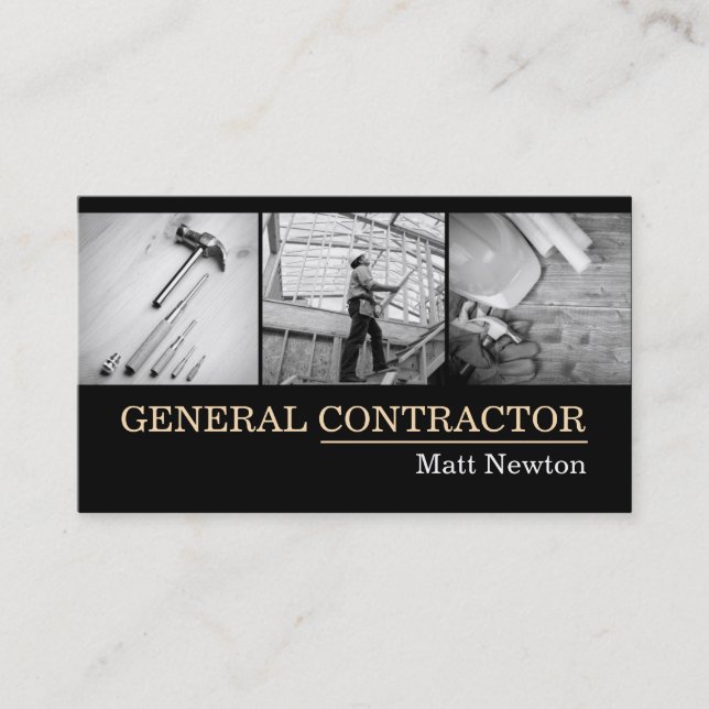 Carte De Visite Entrepreneur général Chef de la construction (Devant)