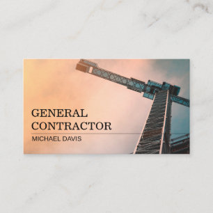 Carte De Visite Entrepreneur général chef du bâtiment Construction