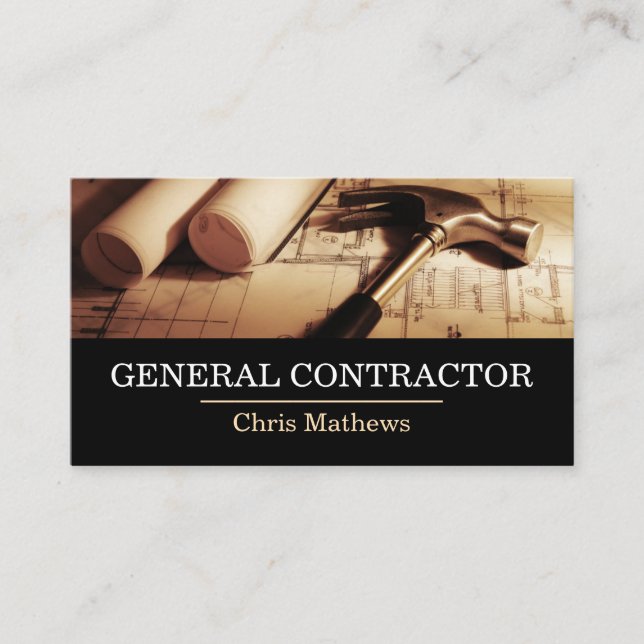 Carte De Visite Entrepreneur général Constructeur Construction Ent (Devant)
