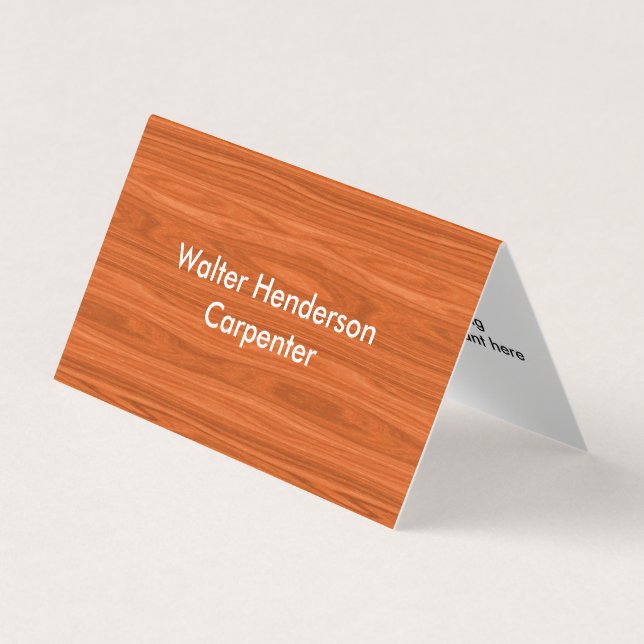 Carte De Visite Entrepreneur moderne de charpentier (Devant)