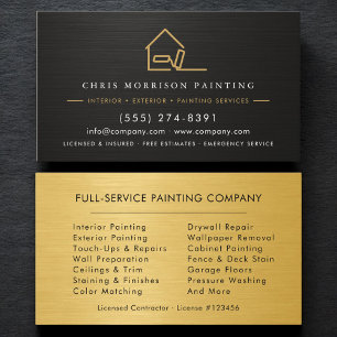 Carte De Visite Entrepreneur Peintre Premium