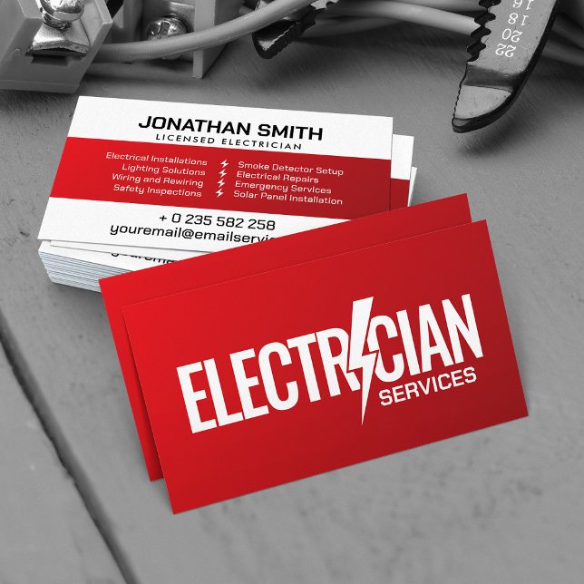 Carte De Visite Entrepreneur professionnel en électricité - Électr (Créateur téléchargé)