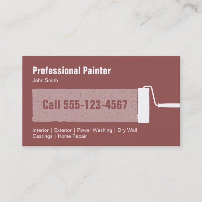 Carte De Visite Entrepreneur professionnel fait sur commande de (Devant)