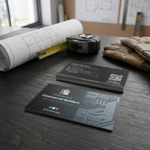 Carte De Visite Entrepreneurs de bâtiments commerciaux Minimalis