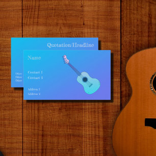 carte de visite entreprise à dégradé - guitare ble