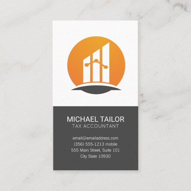 Carte De Visite Entreprise comptable | Logo Finance | Finances (Devant)
