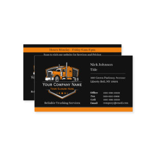 Carte De Visite Entreprise de camionnage professionnel Code QR