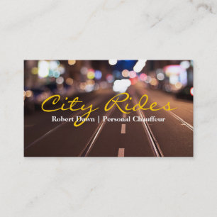 Carte De Visite Entreprise de chauffeur de taxi de ville
