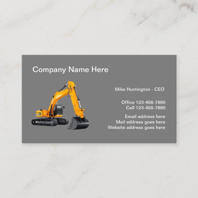 Carte De Visite Entreprise de construction (Devant)