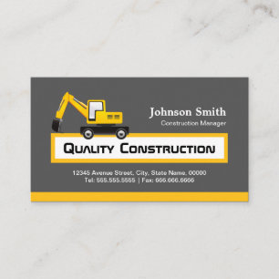 Carte De Visite Entreprise de construction de qualité - Elegant Ja