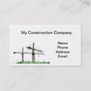 Carte De Visite Entreprise de construction élevée