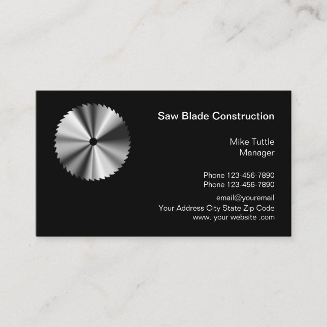 Carte De Visite Entreprise de construction professionnelle (Devant)