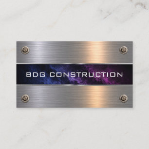 Carte De Visite Entreprise de Construction Professionnelle Élégant