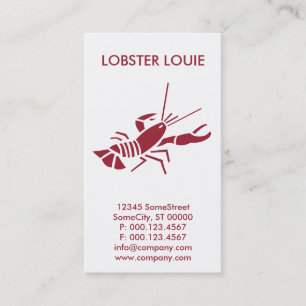 Carte De Visite entreprise de homard sur mesure