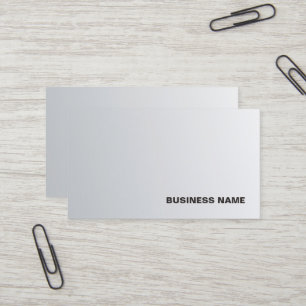 Carte De Visite Entreprise de luxe minimaliste moderne Silver à la