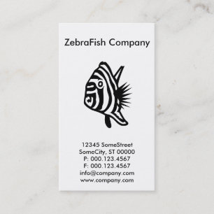 Carte De Visite entreprise de poisson-zèbre