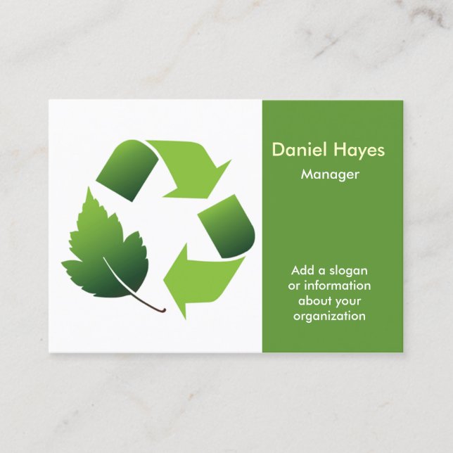 Carte De Visite entreprise de recyclage (Devant)