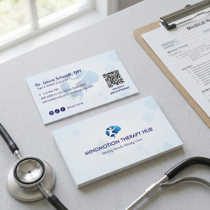 Carte De Visite Entreprise de Rééducation Neurologique Minimalis