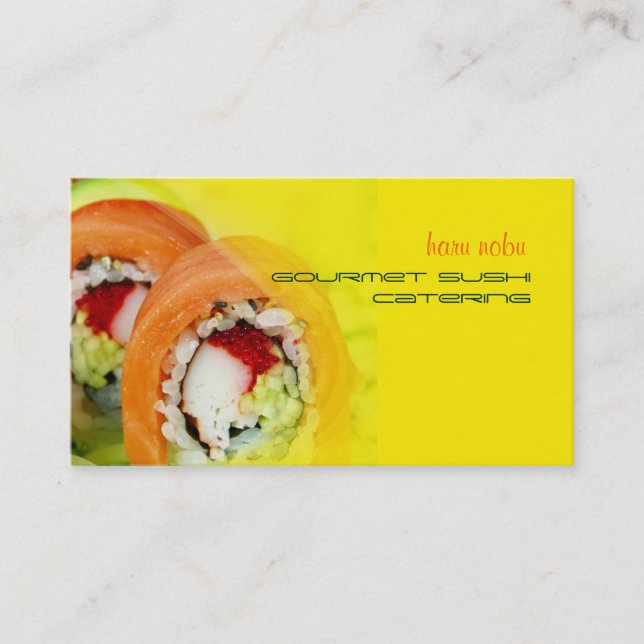 Carte De Visite Entreprise de restauration de Sushi gourmet Nobu (Devant)