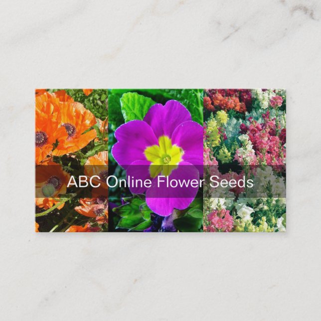 Carte De Visite entreprise de semences de fleurs en ligne (Devant)