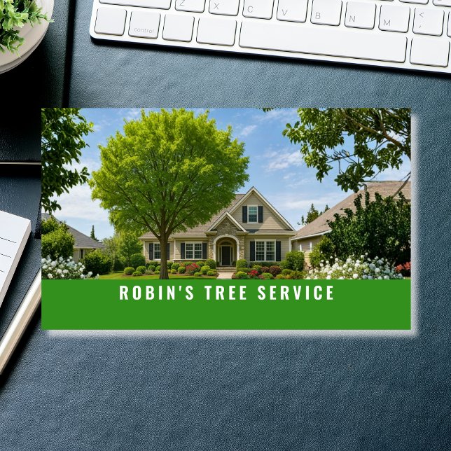 Carte De Visite Entreprise de services d'arbres Aménagement paysag (Créateur téléchargé)