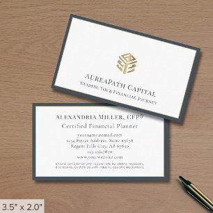 Carte De Visite Entreprise de services financiers de luxe