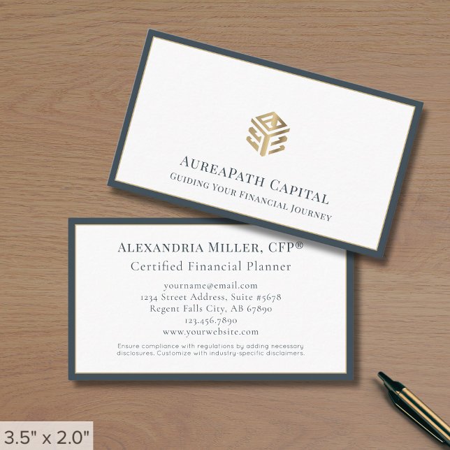 Carte De Visite Entreprise de services financiers de luxe (Créateur téléchargé)