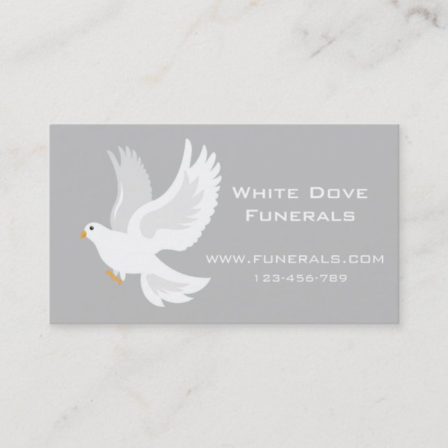 Carte De Visite Entreprise de services funéraires de conception de (Devant)