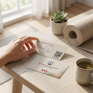 Carte De Visite Entreprise de Studio de Yoga Maison Classique