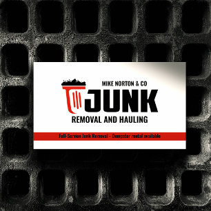 Carte De Visite Entreprise d'enlèvement de déchets & location de b