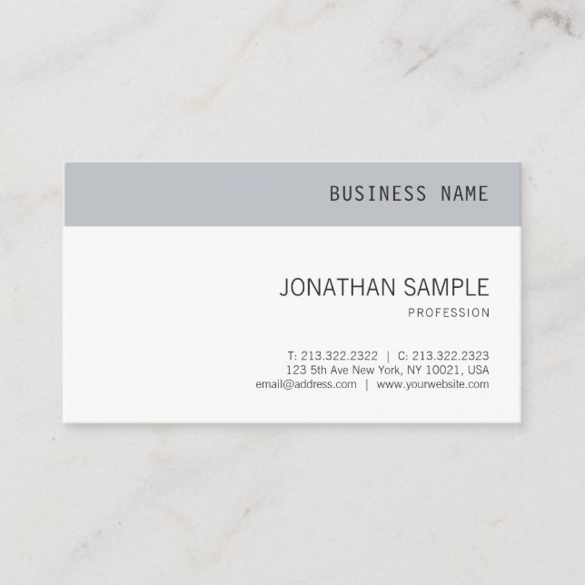 Carte De Visite Entreprise Élégant professionnel élégant sobre ten (Devant)