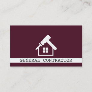 Carte De Visite Entreprise Générale Contractant Construction