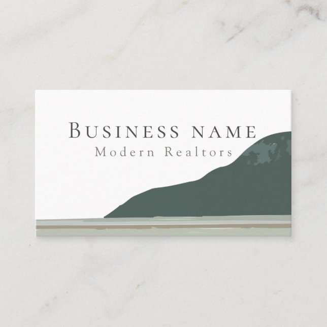 Carte De Visite Entreprise Graphique artisanale de Mountain Realto (Devant)