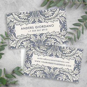 Carte De Visite Entreprise individuelle italienne élégante Damask