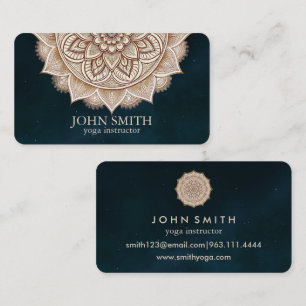 Carte De Visite Entreprise moderne d'instructrice de yoga au motif