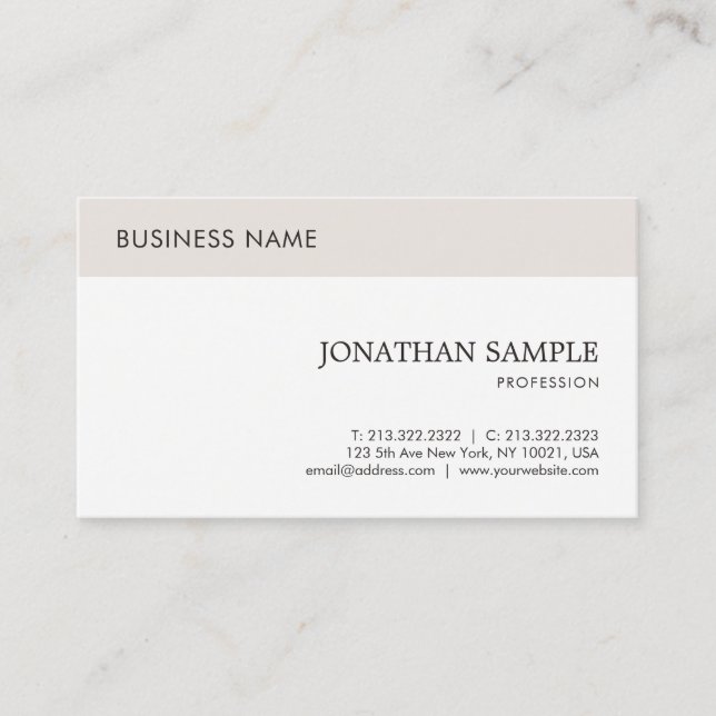 Carte De Visite Entreprise moderne Élégant Professionnel Élégant S (Devant)