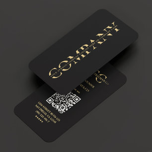 Carte De Visite Entreprise moderne professionnelle Monogramme Noir