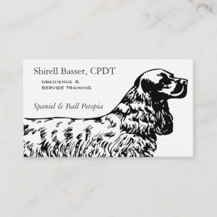 Carte De Visite Entreprise Professionnelle de Chiens Cocker Spanie