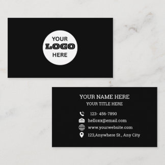 Carte De Visite Entreprise professionnelle de logo personnalisé