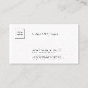 Carte De Visite Entreprise professionnelle élégante simple avec lo