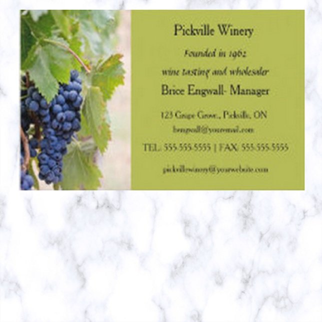 Carte De Visite Entreprise vinicole modifiable (Créateur téléchargé)