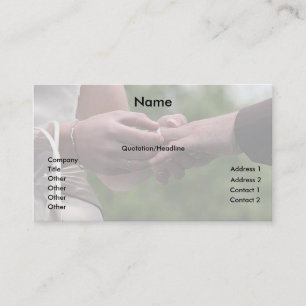 Carte De Visite Entreprises de mariage