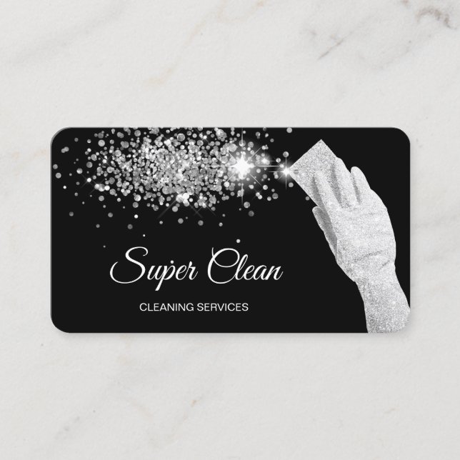 Carte De Visite Entreprises de nettoyage professionnel moderne (Devant)