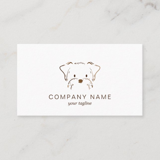 Carte De Visite Entretien avec les animaux | La marche des chiens  (Devant)