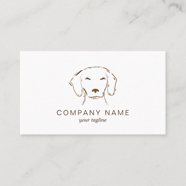 Carte De Visite Entretien avec les animaux | La marche des chiens  (Devant)