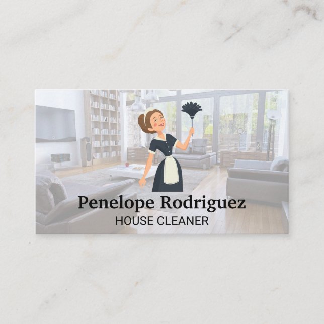 Carte De Visite Entretien de nettoyage | Services de tenue de mais (Devant)